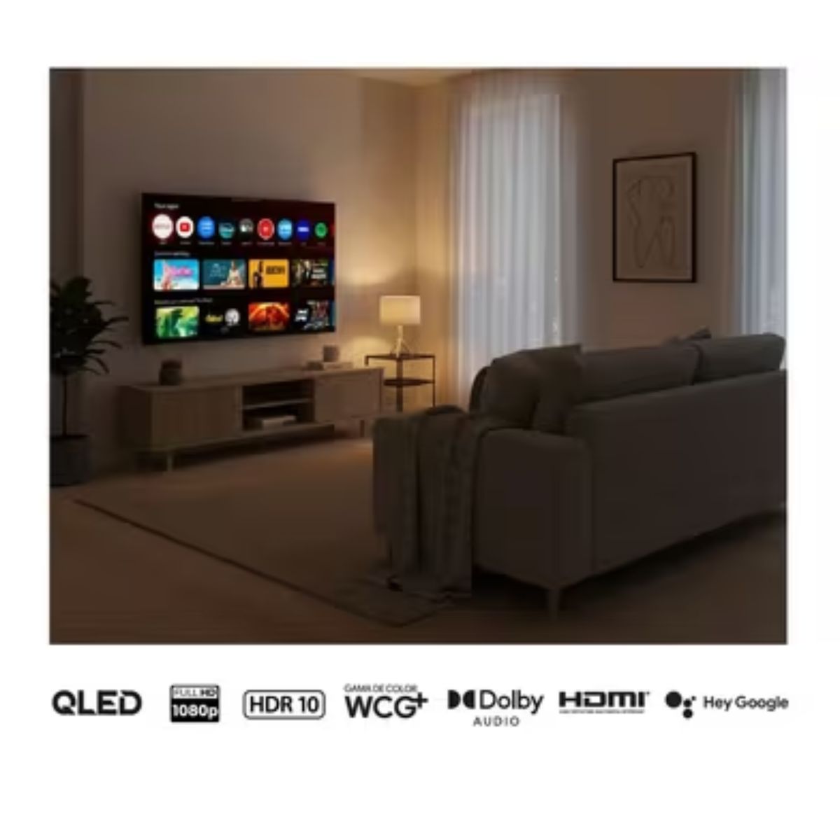 KALLEY - Combo TV Kalley 40” QLED Google TV + Barra Sonido K-ABS50W