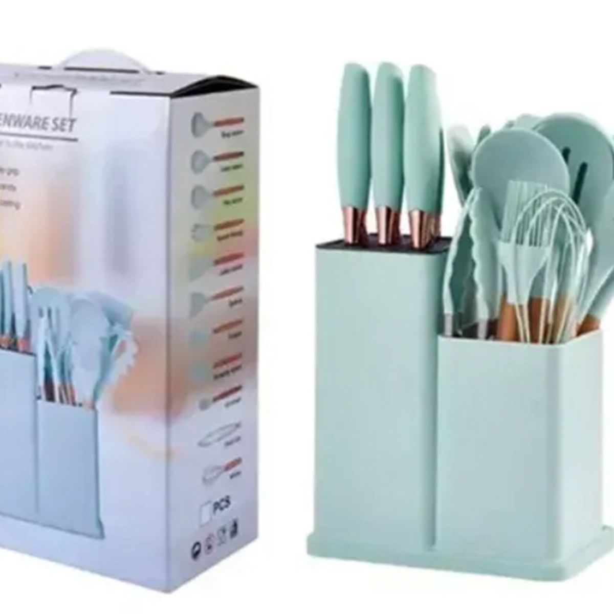 KITCHENWARE - Set De Utensilios De Cocina Antiadherentes SIN BPA X19 PCS