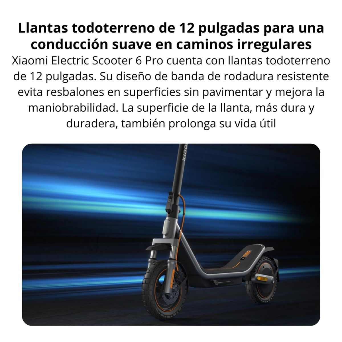 XIAOMI - Patineta Eléctrica Xiaomi Scooter 6 Pro Llantas 12” y 1000W Autonomía 70km IPX5