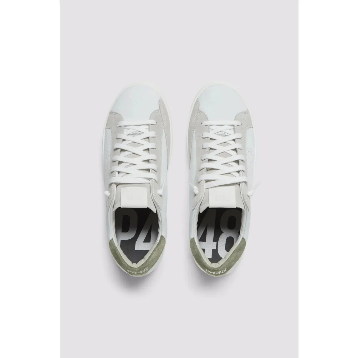 P448 - Tenis John 2 Offgreen Blanco Hombre