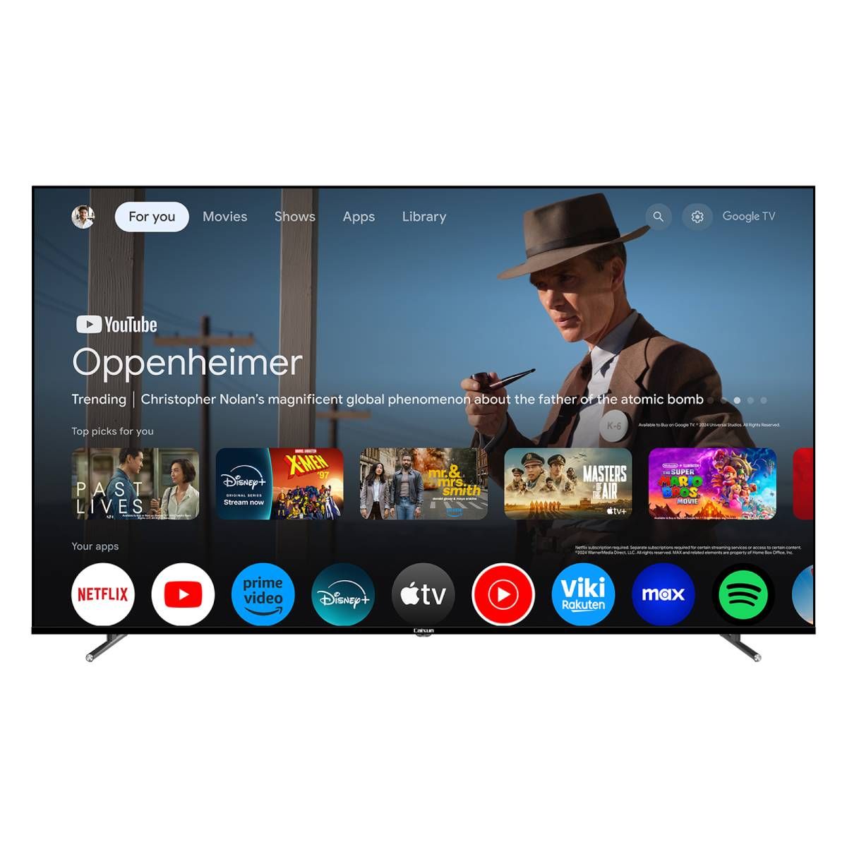 CAIXUN - Televisor Caixun 75 pulgadas QLED Smart 4K UHD Google C75VHUGQ