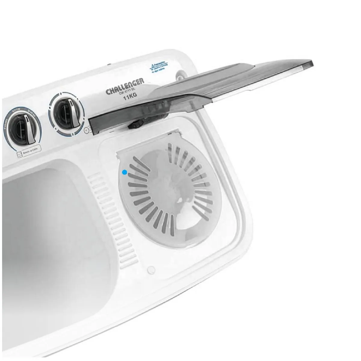CHALLENGER - Lavadora Challenger Semiautomática Carga Superior 11 Kg (24lb) CW4711 BL