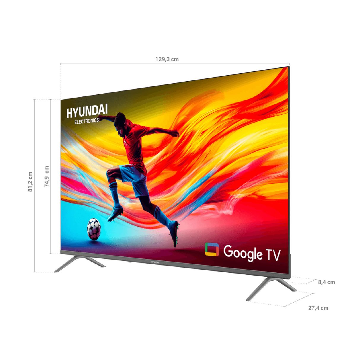 HYUNDAI - Televisor Hyundai 55 139.7 cm 4K UHD QLED Smart TV Google HYLED5529QG