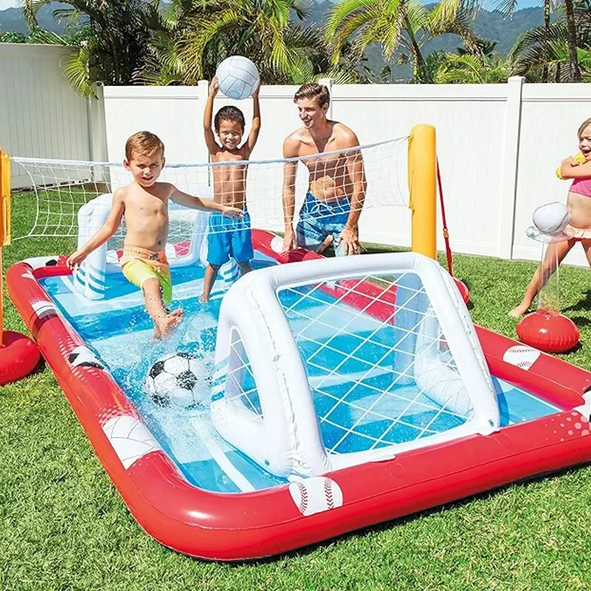 MIELTECH - Cancha Futbol Inflable Castillo Piscina Centro De Juegos Acuático
