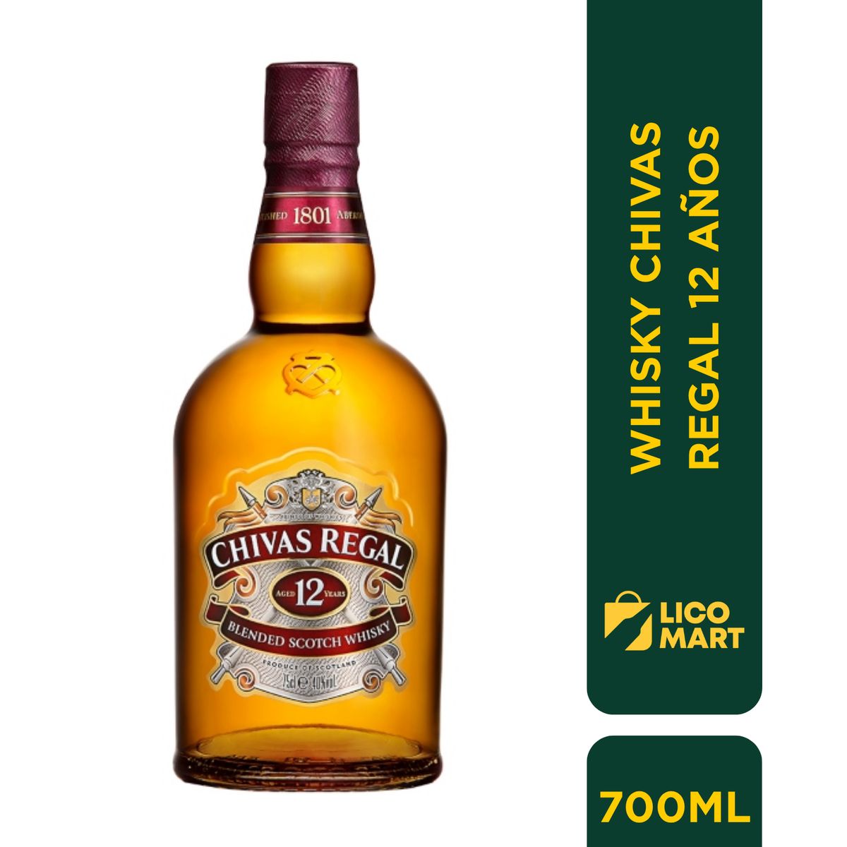 CHIVAS REGAL - WHISKY CHIVAS REGAL 12 AÑOS 700 ML