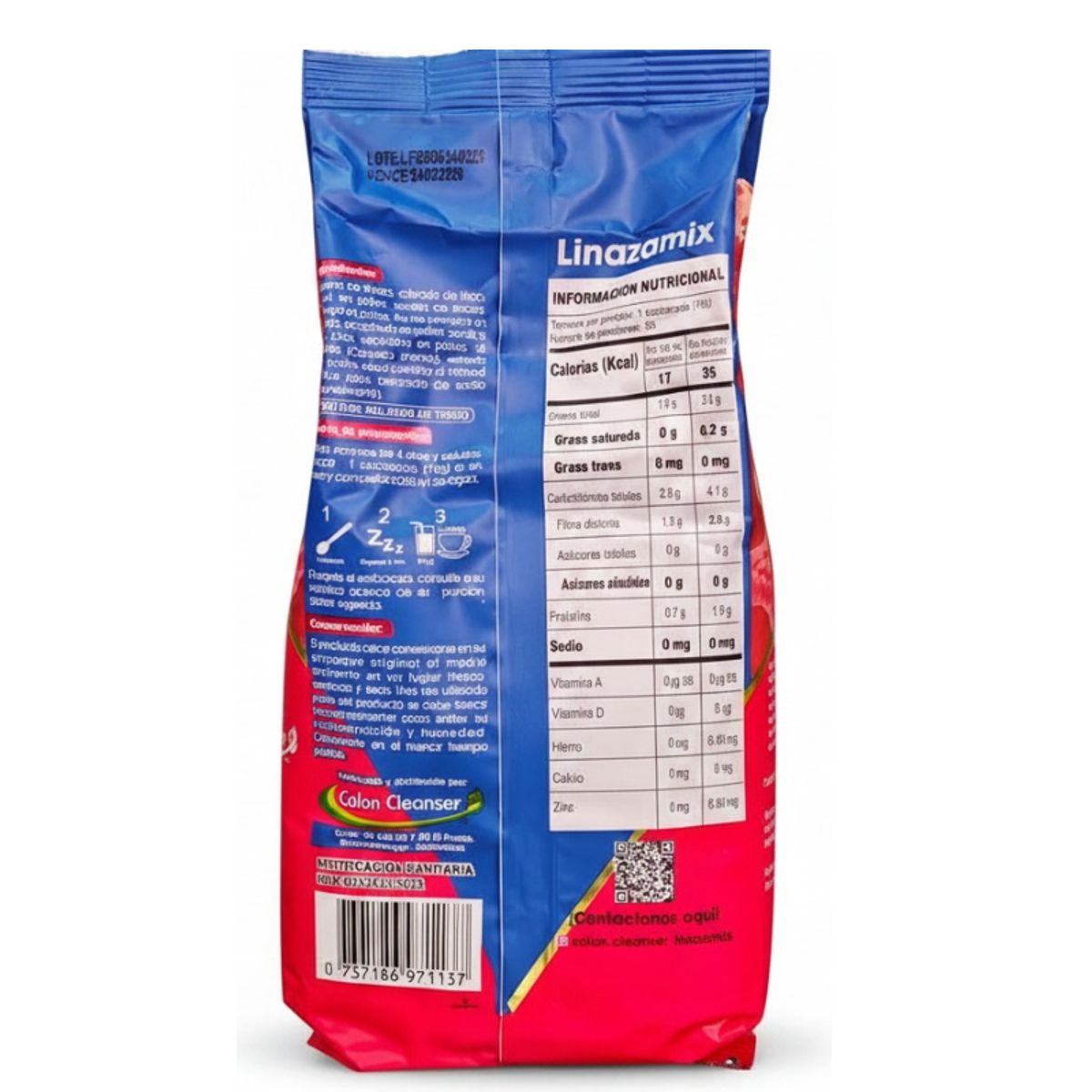 NATURAL FRESHLY - ALIMENTO EN POLVO LINAZAMIX X 450GR. SABOR A PIÑA.