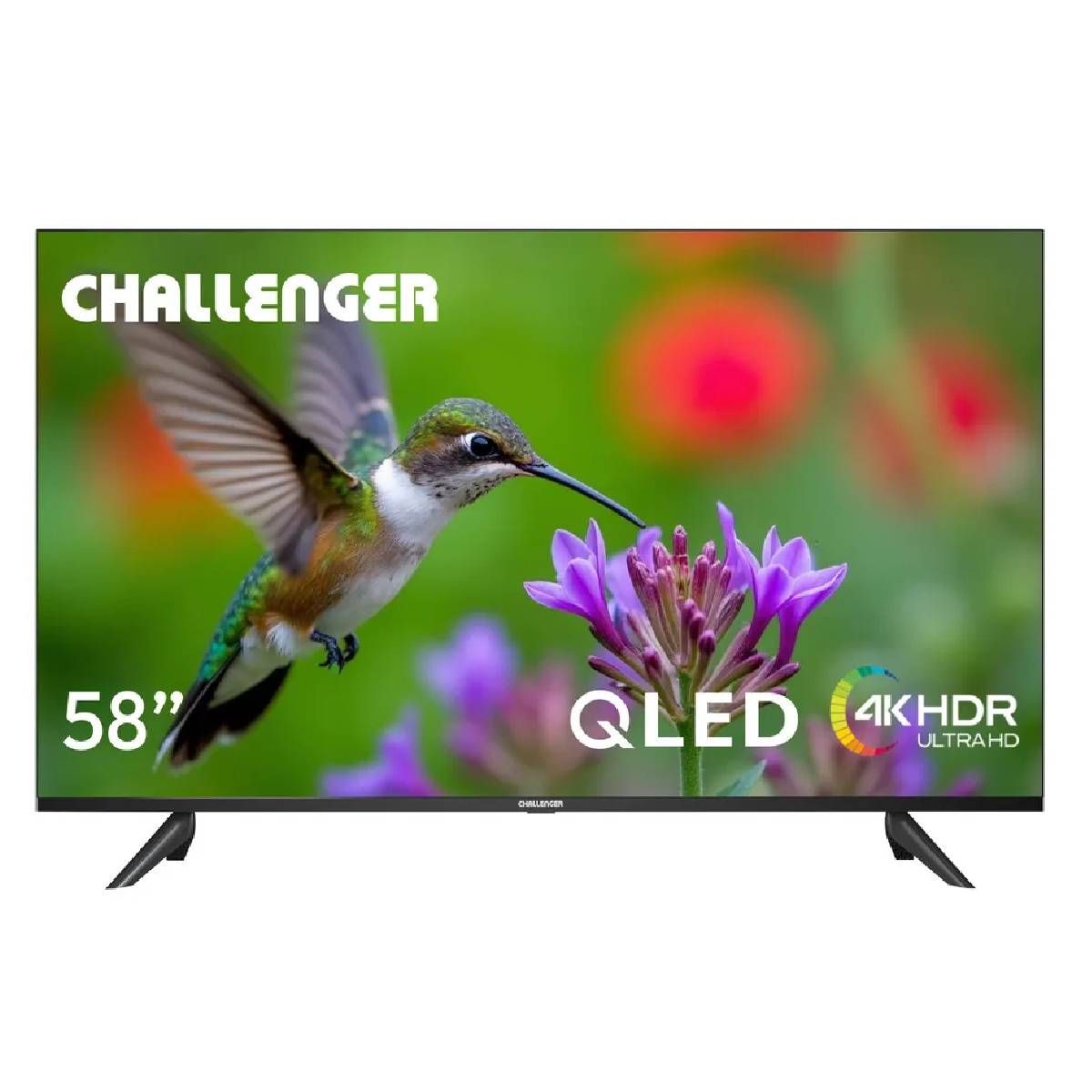 CHALLENGER - Televisor Challenger 58 pulgadas QLED 4K Smart 58KG290 BT GOOGLETV T2