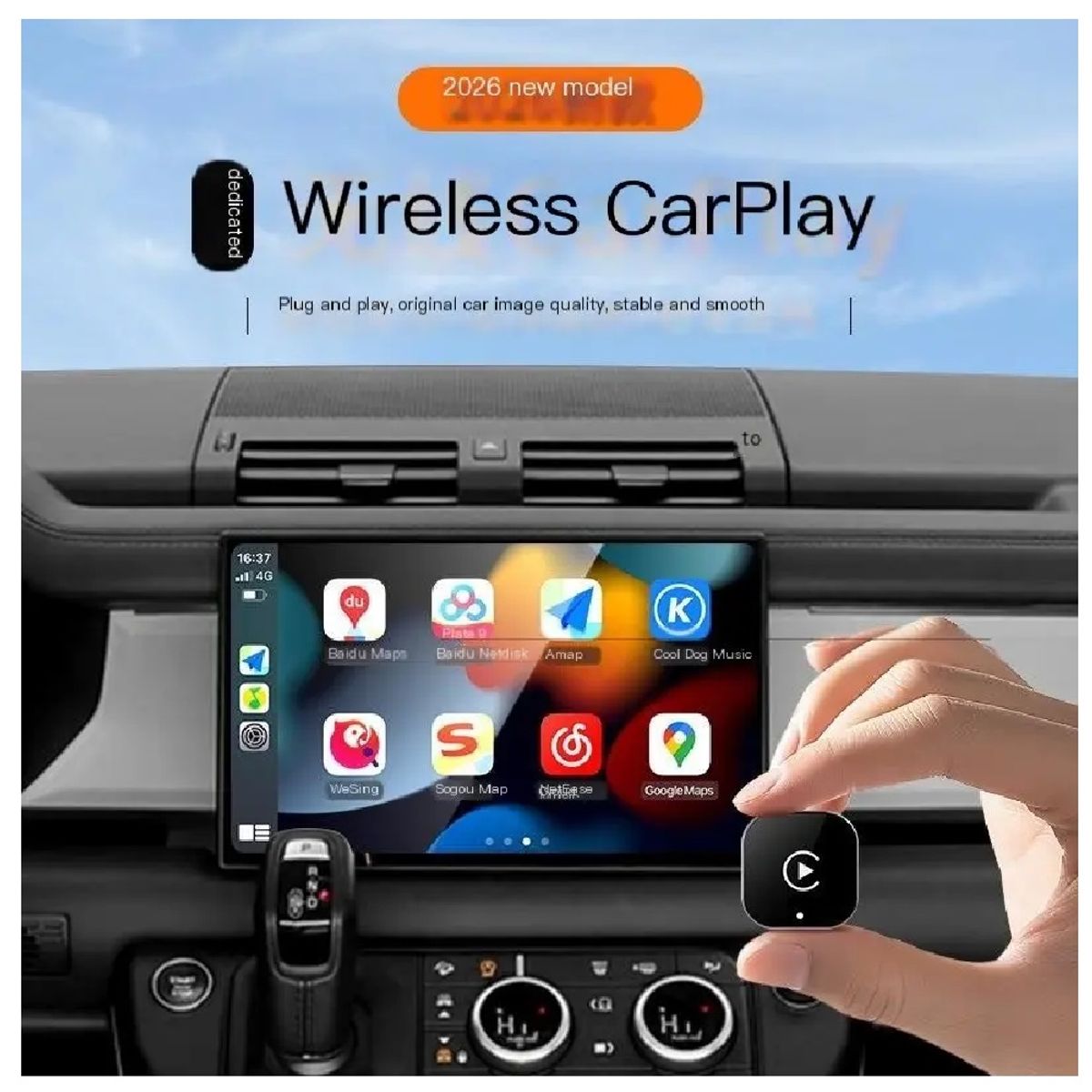 GENERICO - Adaptador Carplay Inalambrico Con Conexion Bluetooth Y Wifi Para Auto