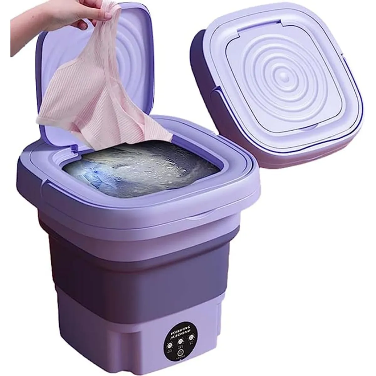 CLEAR - Mini Lavadora Portátil 8L para Calcetines y Ropa Interior Calidad Premium