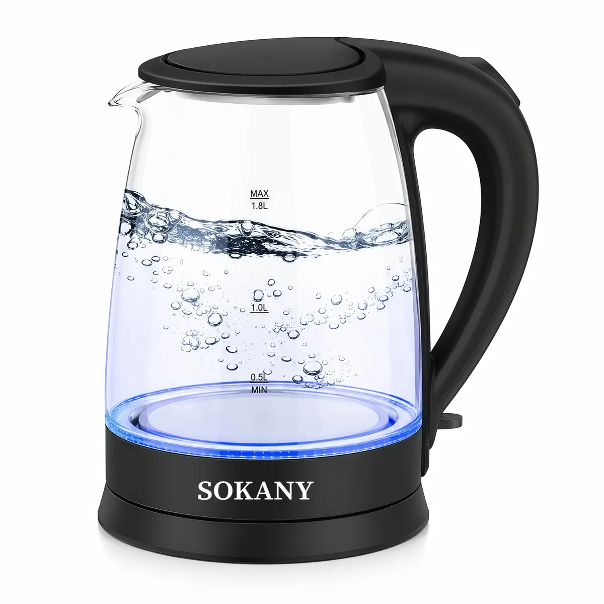 HOGARIST - Jarra De Vidrio Acora-hervir Agua Tetera Eléctrica 1500w