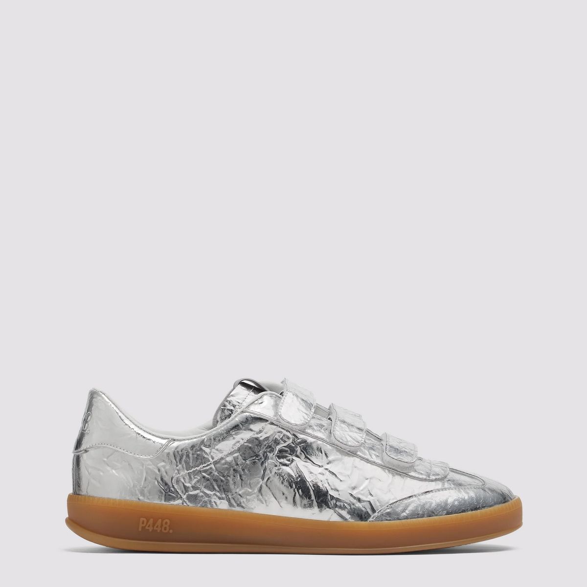 P448 - Tenis monza velcro olisil mujer P448 Plateado F24MONZAVELSIL