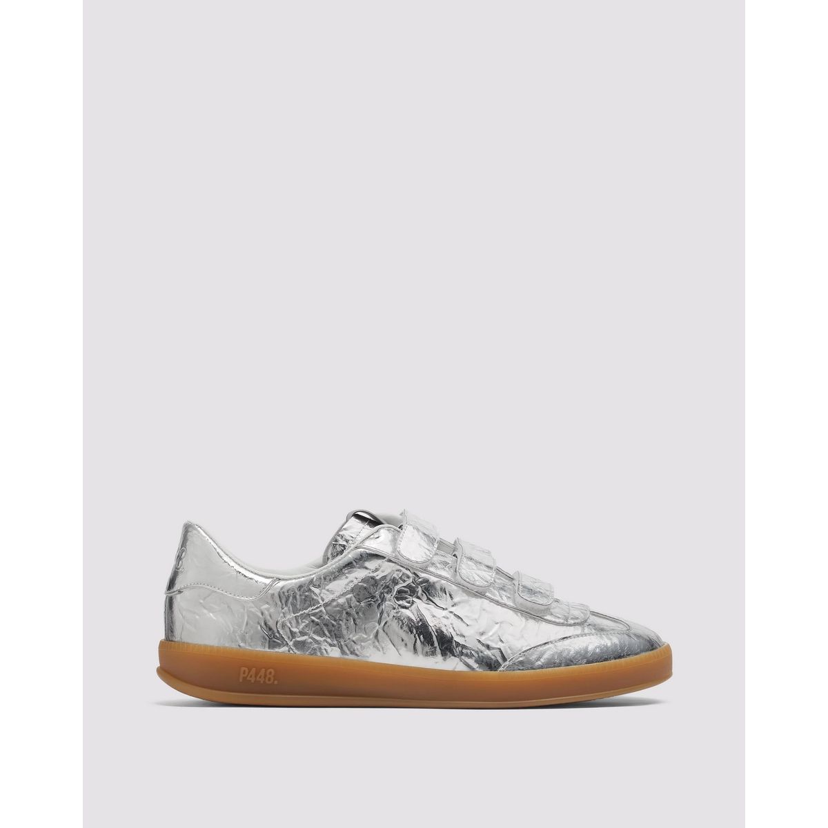 P448 - Tenis monza velcro olisil mujer P448 Plateado F24MONZAVELSIL