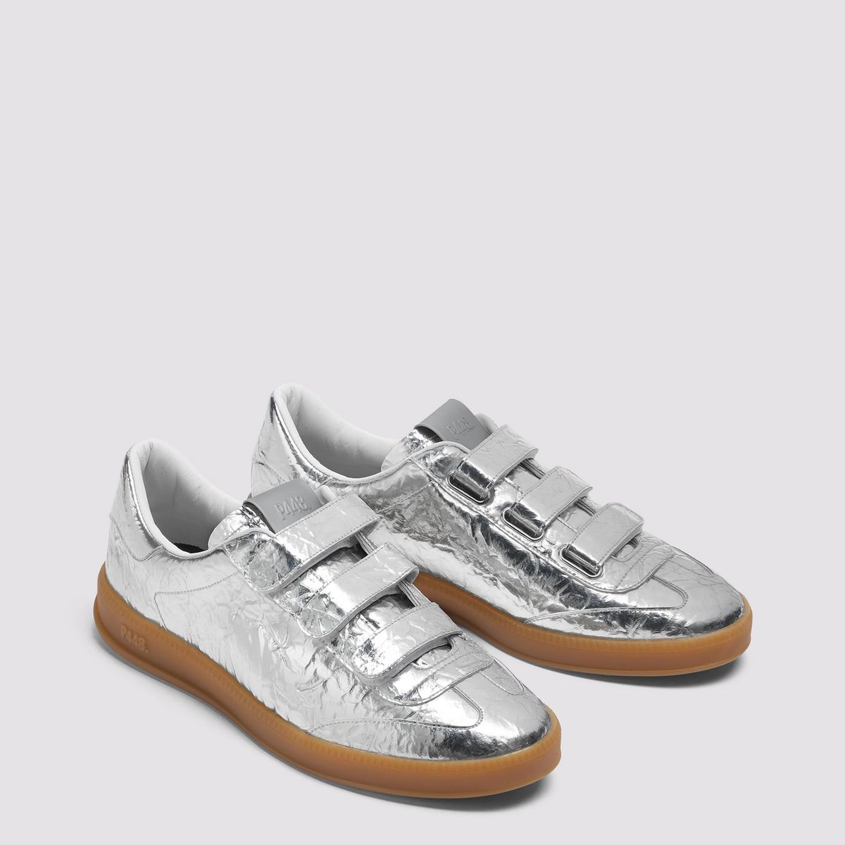 P448 - Tenis monza velcro olisil mujer P448 Plateado F24MONZAVELSIL