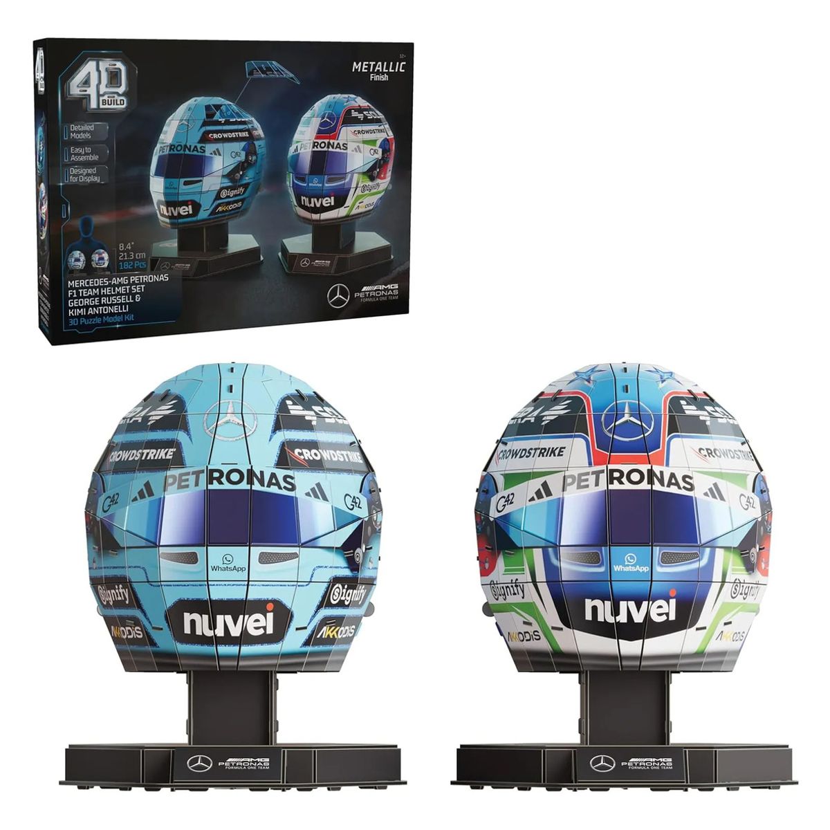 GENERICO - Set Cascos Mercedes Amg F1 4d Build Rompecabezas 3d 182 Pzas