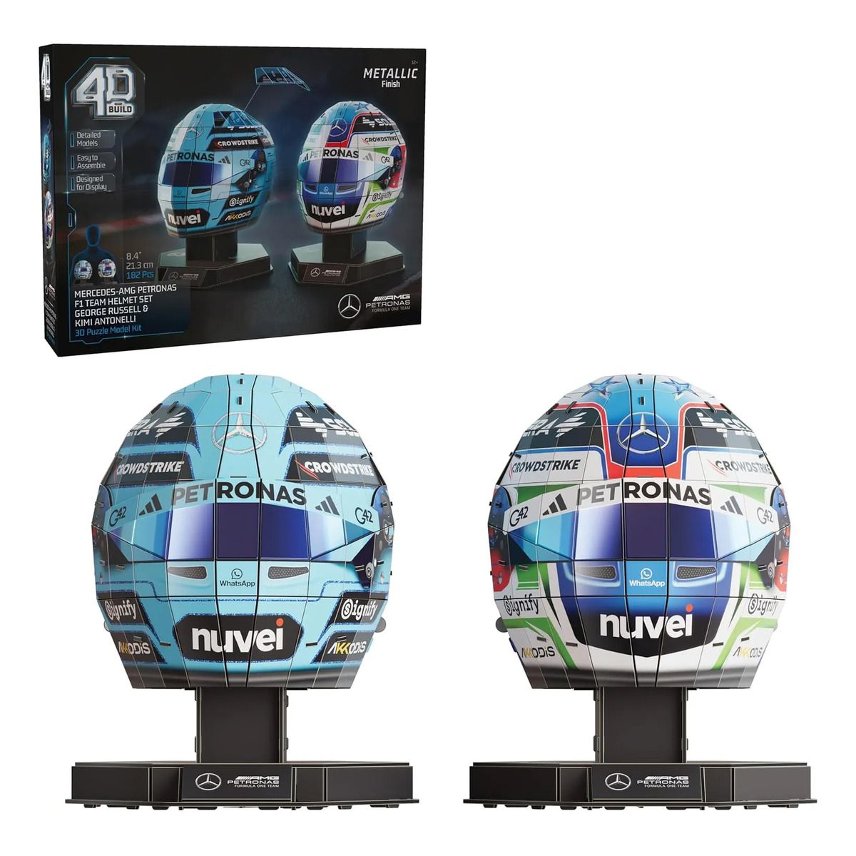 GENERICO - Set Cascos Mercedes Amg F1 4d Build Rompecabezas 3d 182 Pzas