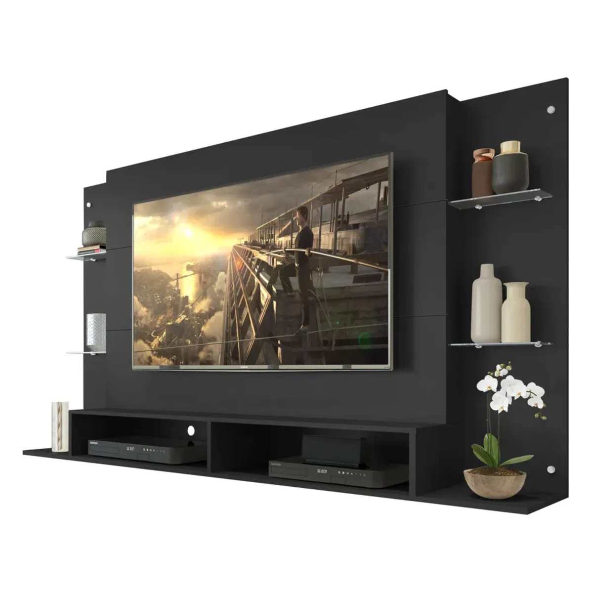 GENERICO - Panel para TV 60 Pulgadas Braga Negro MDP