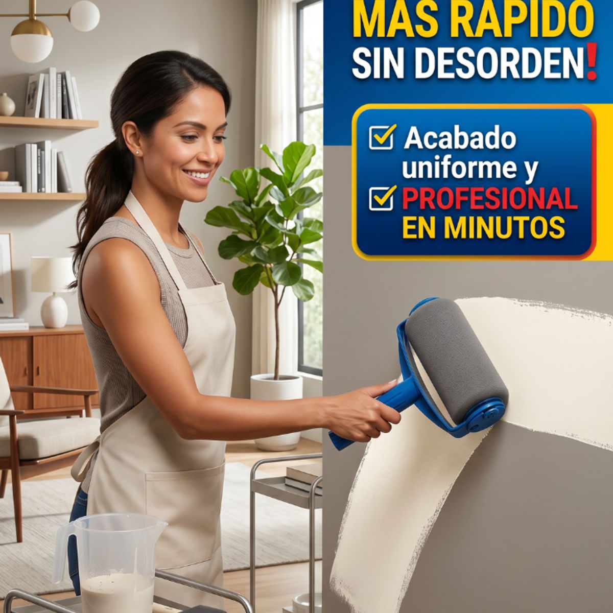 TELEVENTAS COM - Rodillo para Pintar Recargable 5 Piezas Paint Runner
