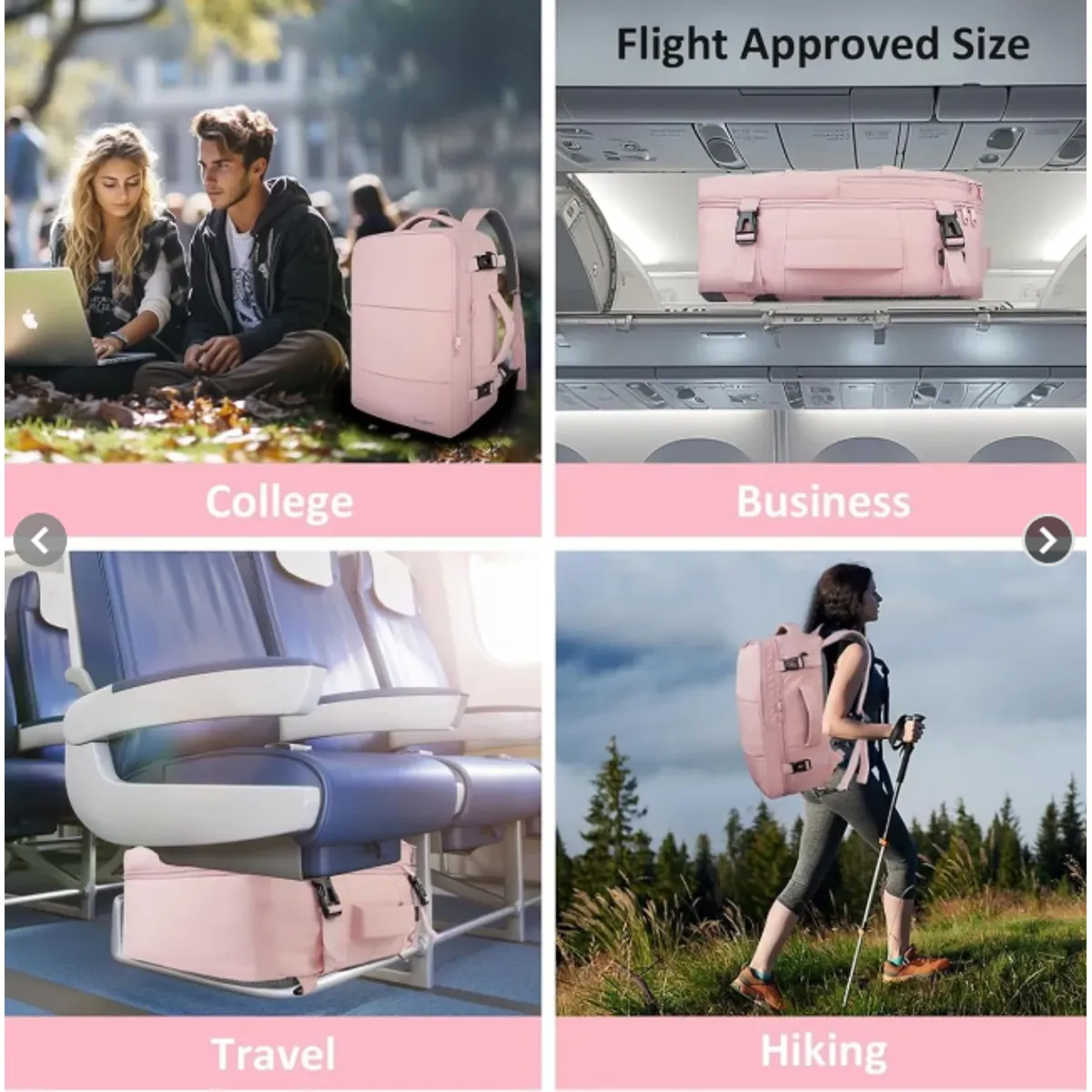 ONE PIXEL - Mochila Morral Para Viaje de Cabina Para Hombre Mujer Porta Laptop
