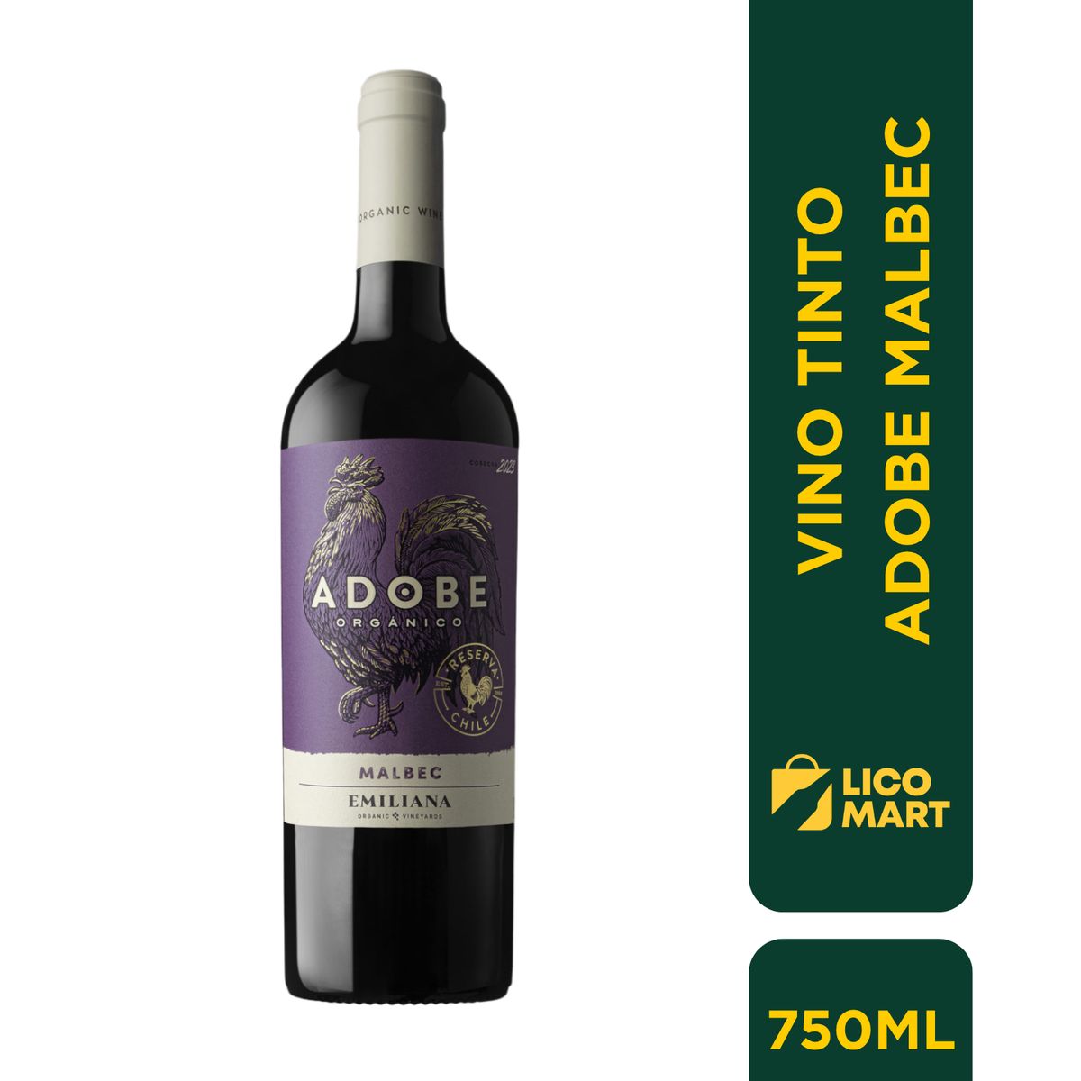 ADOBE - VINO TINTO ADOBE MALBEC 750 ML
