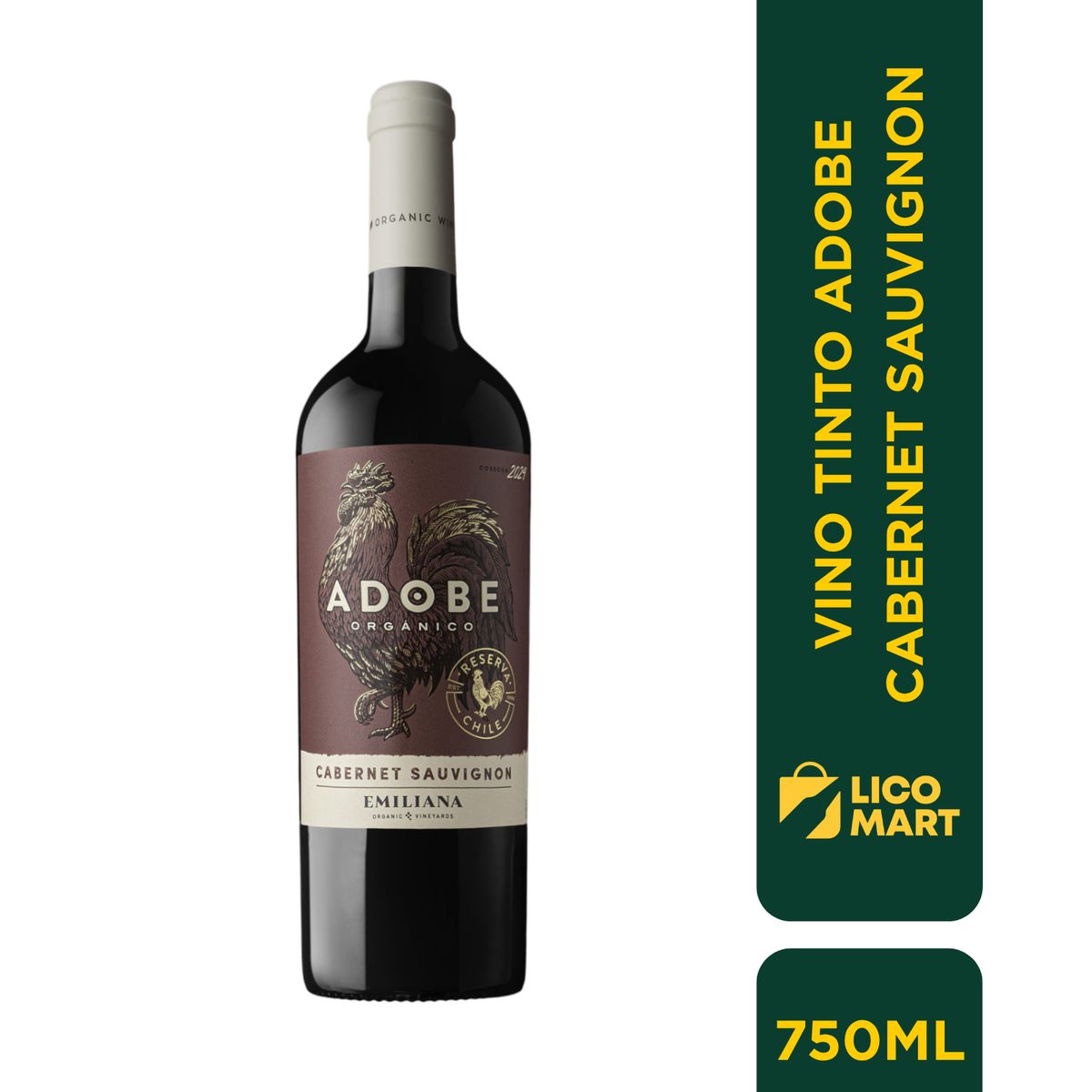 ADOBE - VINO TINTO ADOBE CABERNET SAUVIGNON 750 ML