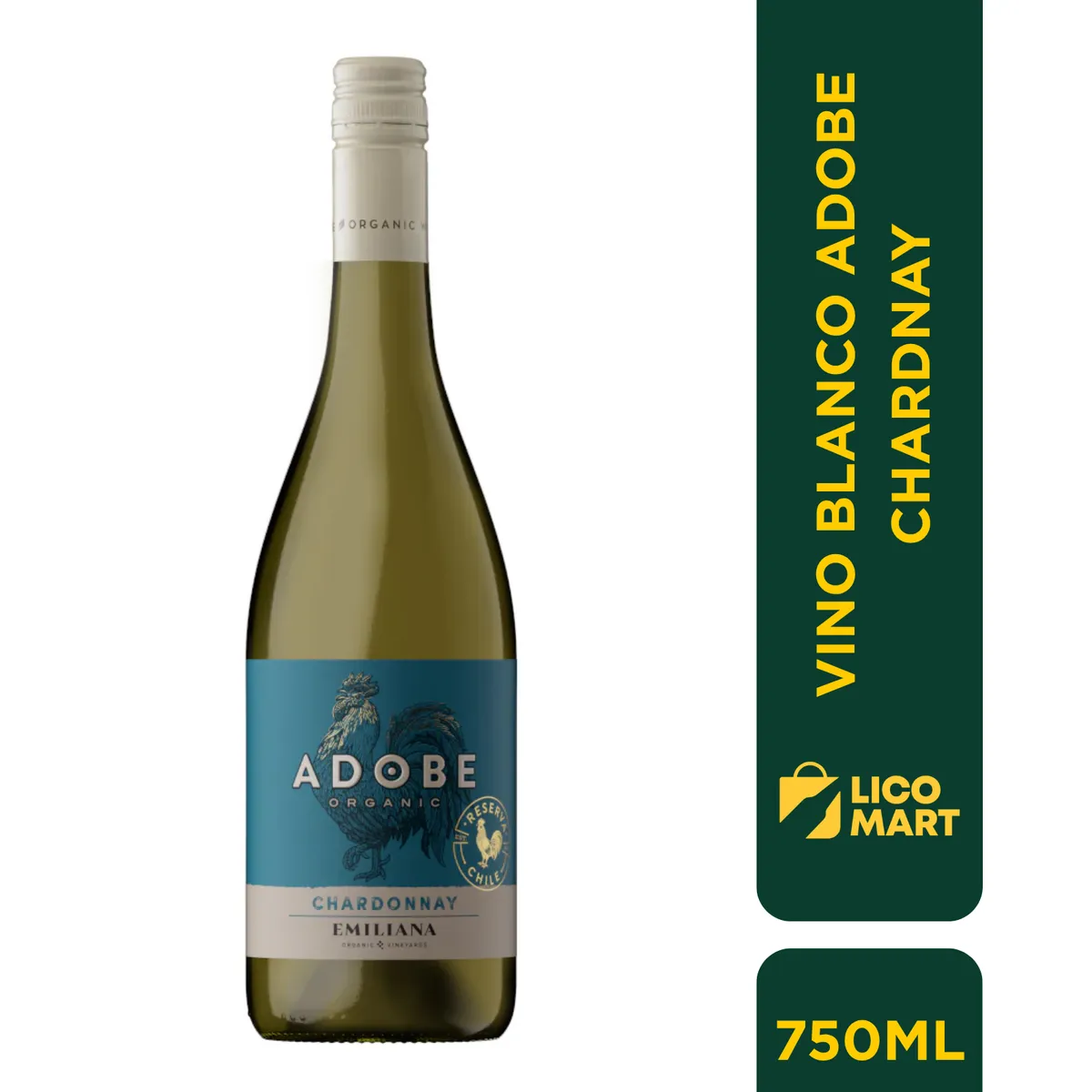 ADOBE - VINO BLANCO ADOBE CHARDONAY 750 ML