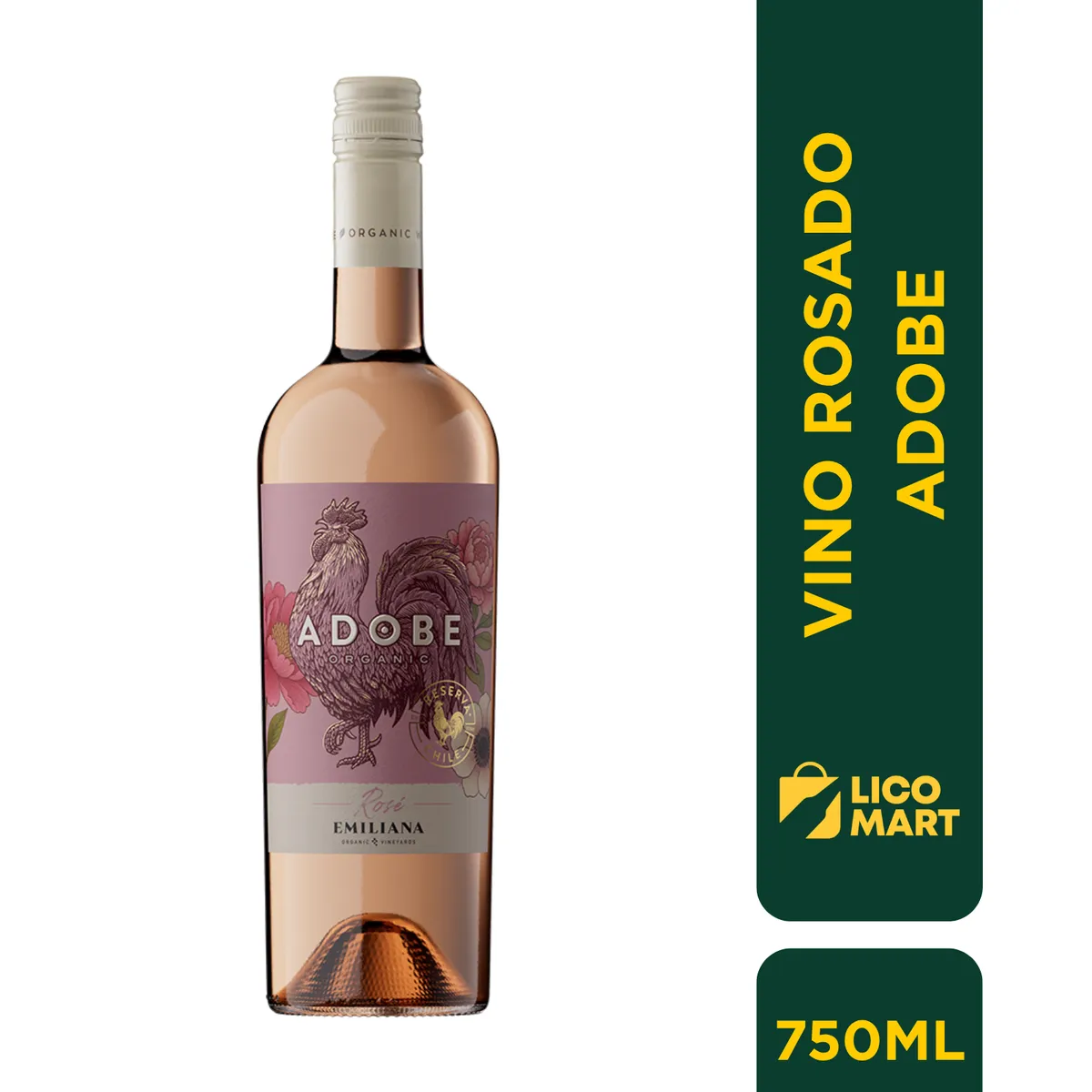 ADOBE - VINO ROSADO ADOBE  750 ML