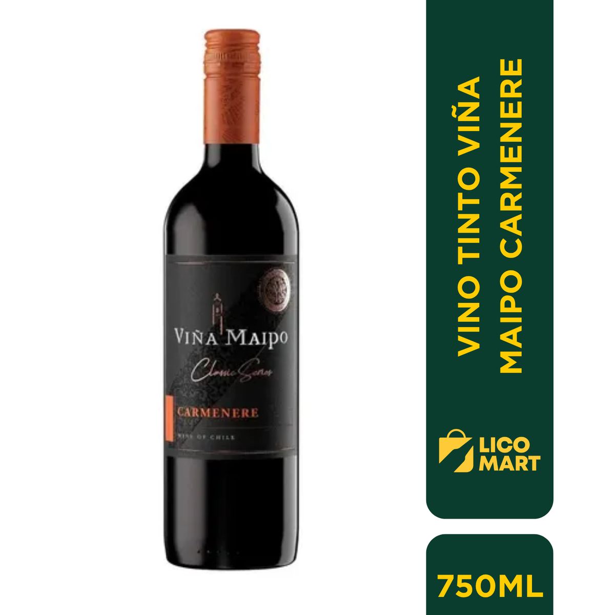 GENERICO - VINO TINTO VIÑA MAIPO  CARMENERE 750 ML