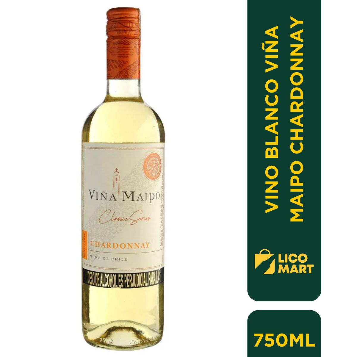 GENERICO - VINO BLANCO VIÑA MAIPO  CHARDONNAY 750 ML
