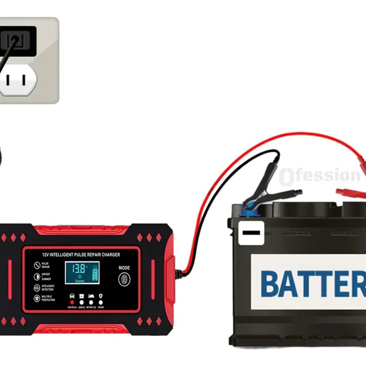 SOKANY - Cargador Inteligente Para Batería Auto Moto Carro 12v 6a
