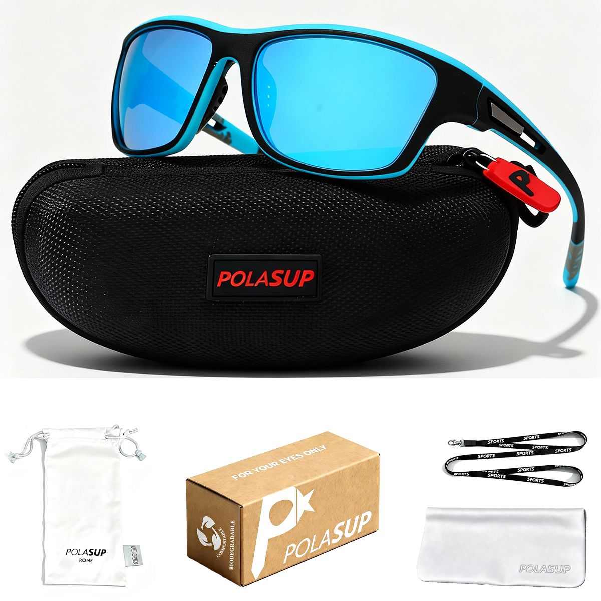 POLASUP - Polasup deportivas lentes de Sol gafas Clásico trabajo al aire libre proteccion uv mujer hombre