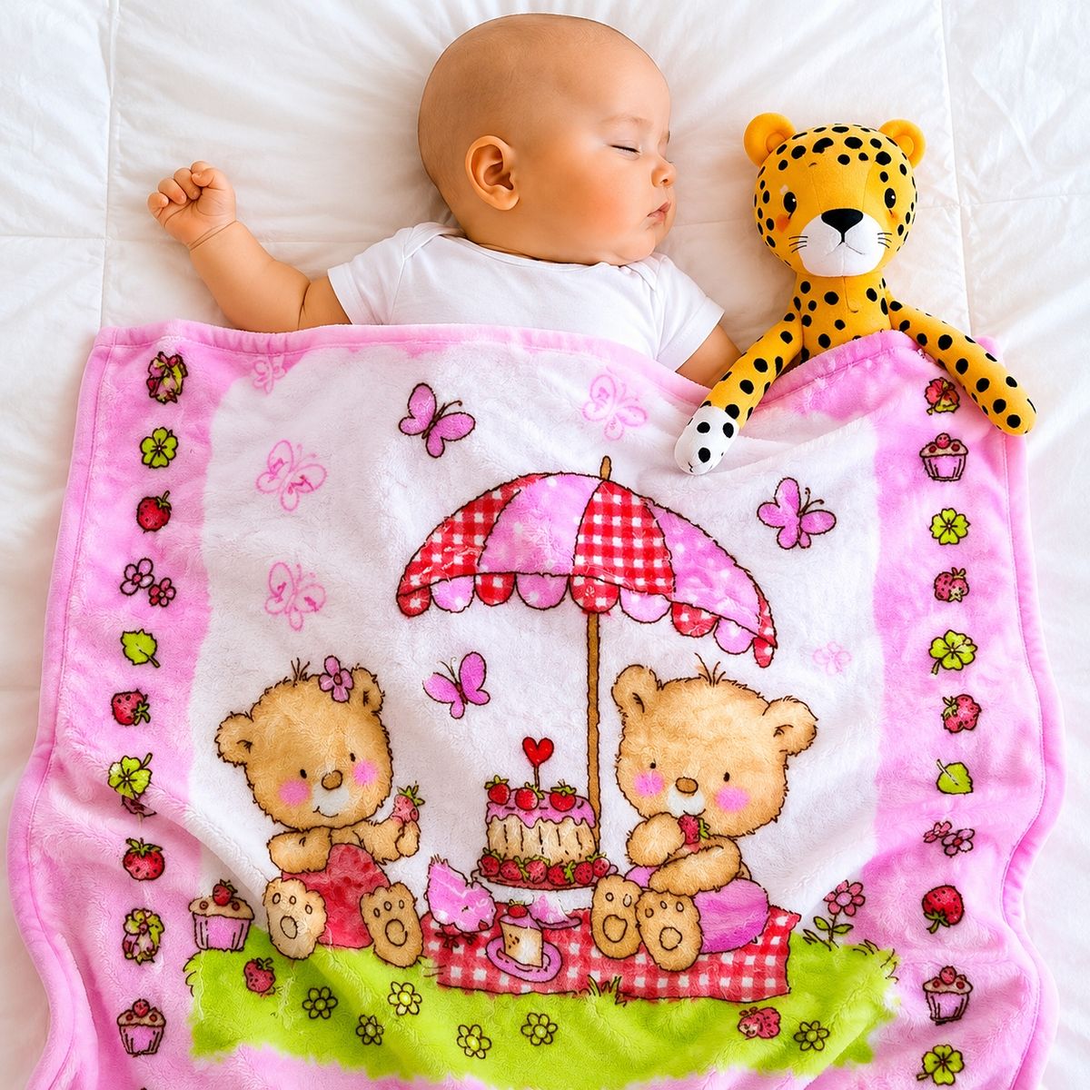 BALI - Cobija Bebé Ultra Suave Diseño Infantil Térmica Doble Faz