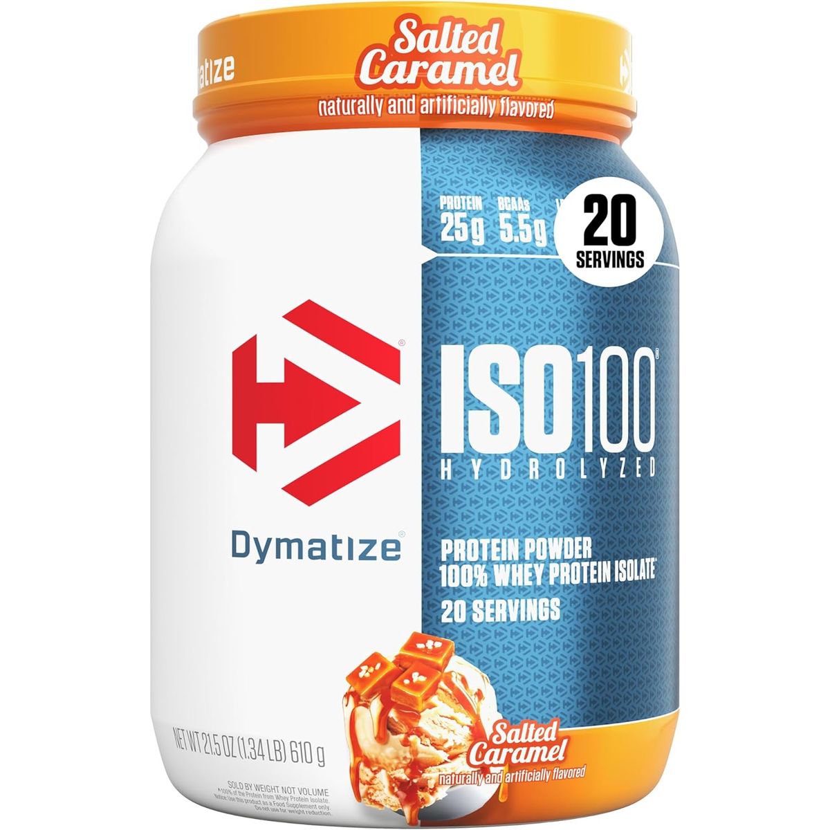 DYMATIZE - ISO 100 20 Servicios Caramelo Salado - Dymatize