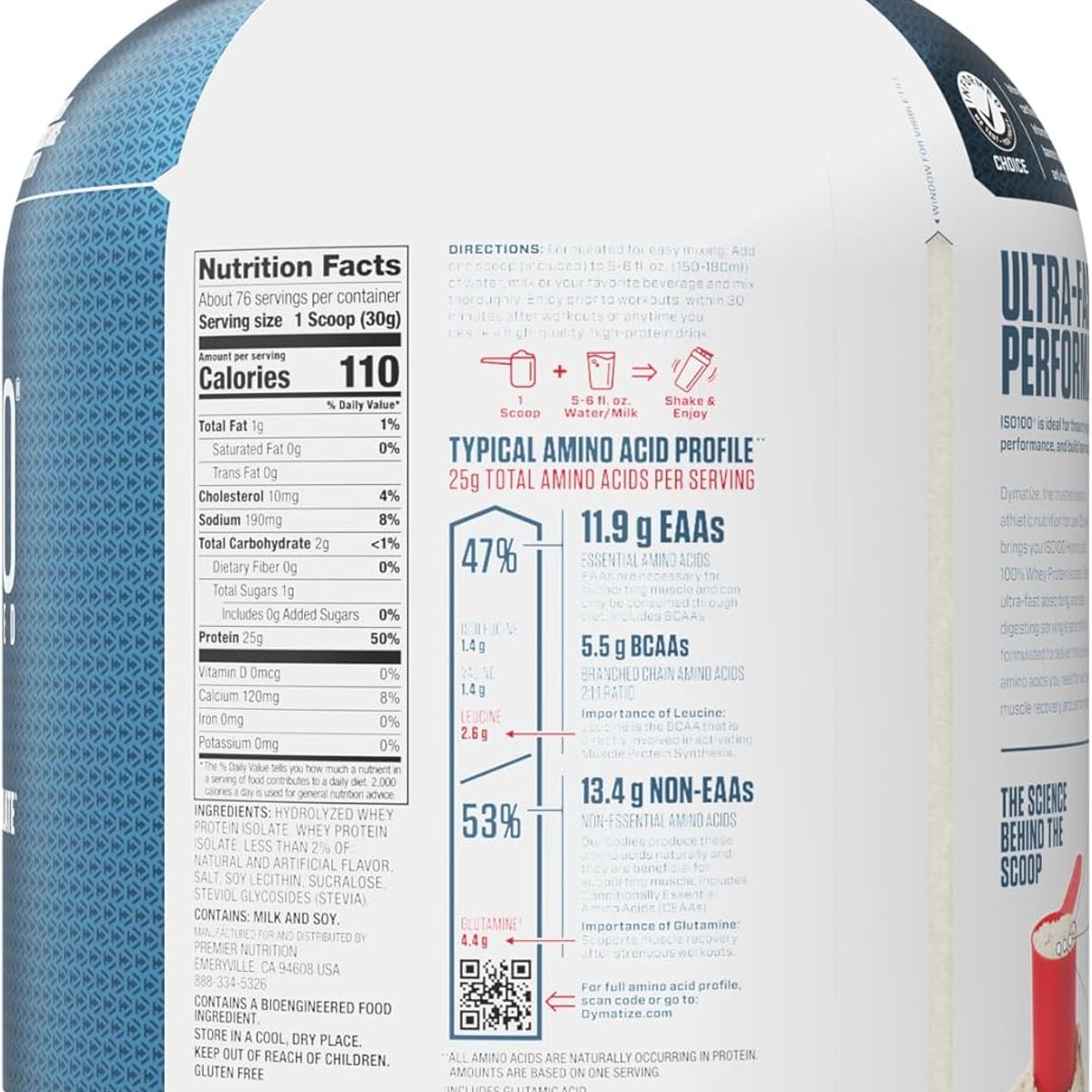 DYMATIZE - ISO 100 20 Servicios Caramelo Salado - Dymatize