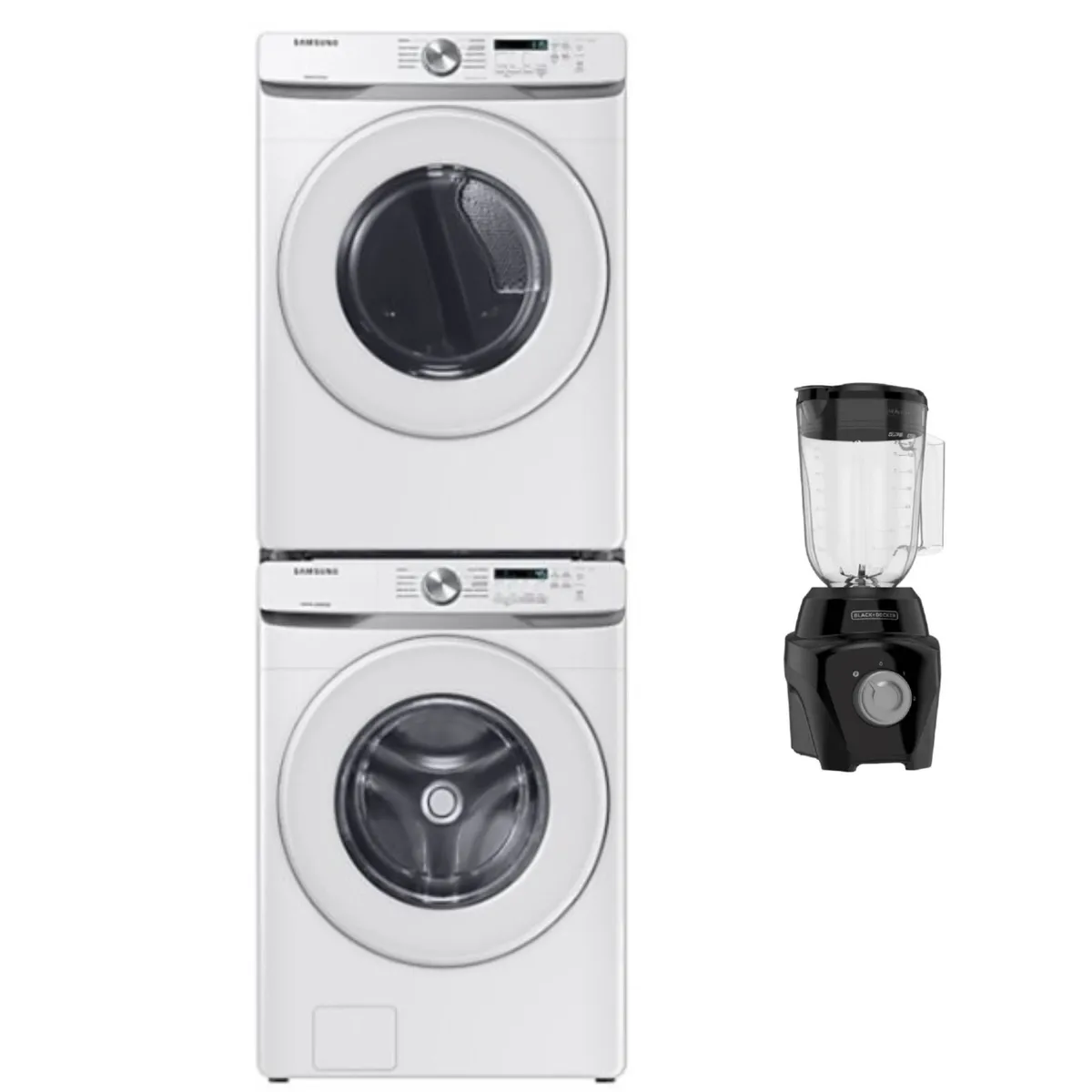 SAMSUNG - Combo Samsung Lavadora 20 Kg Carga Frontal WF20T6000AW/CO + Secadora DVG20T6000W/CO + obsequio licuadora
