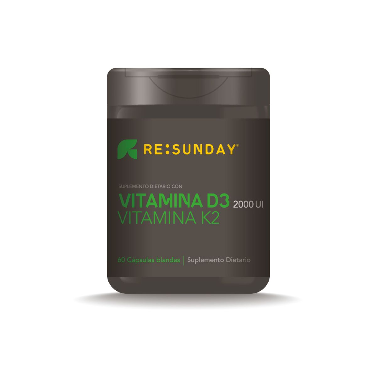 RESUNDAY - VITAMINA D3 2000 UI + VITAMNA K2 80 MCG FRASCO 60 CAPSULAS BLANDAS RESUNDAY
