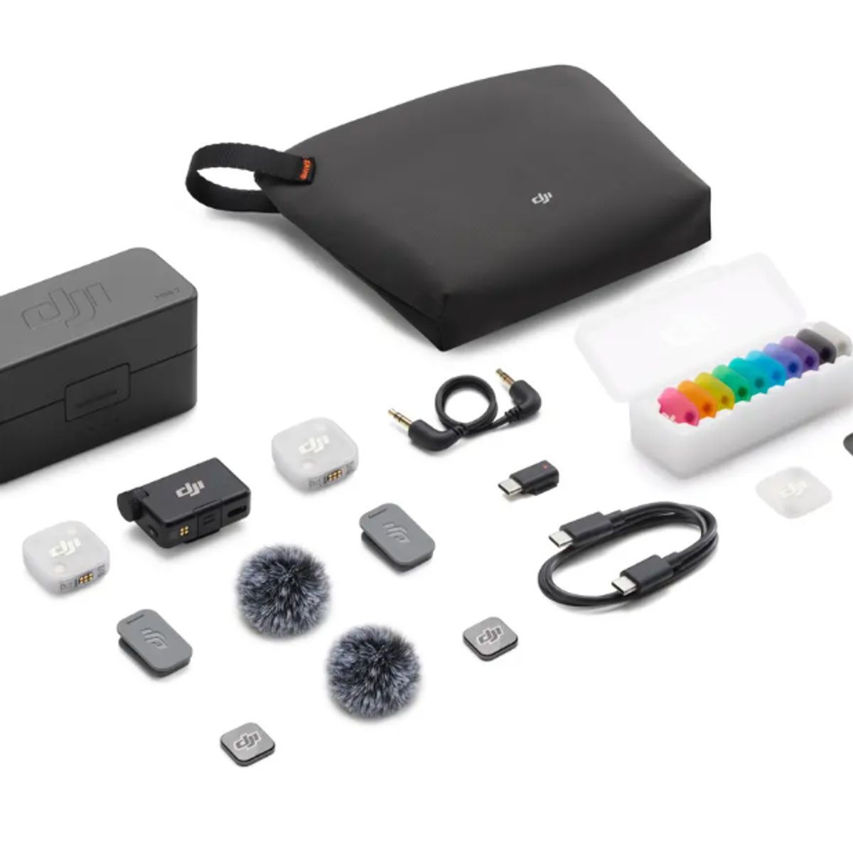 DJI - Dji Mic Mini 2 (2 Tx + 1 Rx + Charging Case) Negro