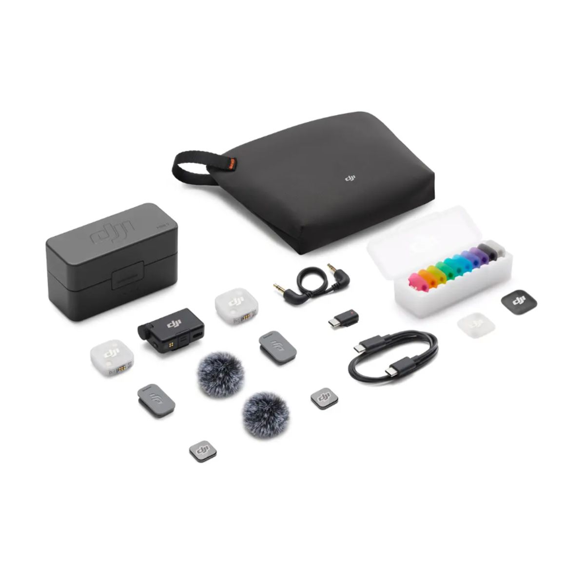 DJI - Dji Mic Mini 2 (2 Tx + 1 Rx + Charging Case) Negro