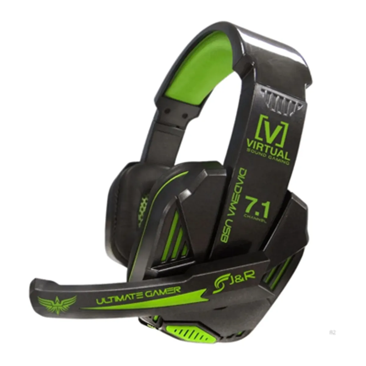 J&R - Diadema Gamer J&R 7.1 RGB USB Pro Gaming - Sonido Envolvente 7.1 - Micrófono HD - Rojo, Azul y Verde
