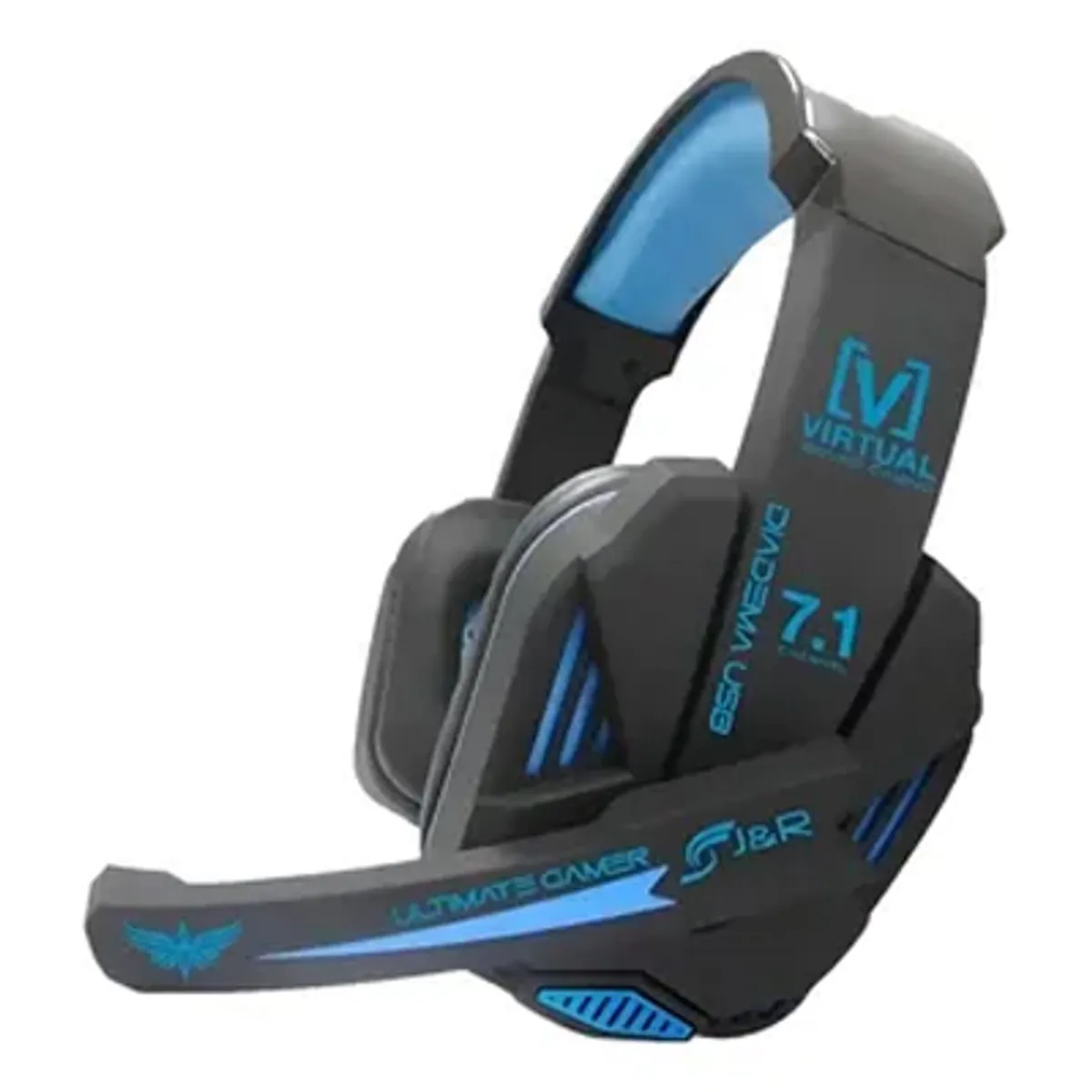 J&R - Diadema Gamer J&R 7.1 RGB USB Pro Gaming - Sonido Envolvente 7.1 - Micrófono HD - Rojo, Azul y Verde