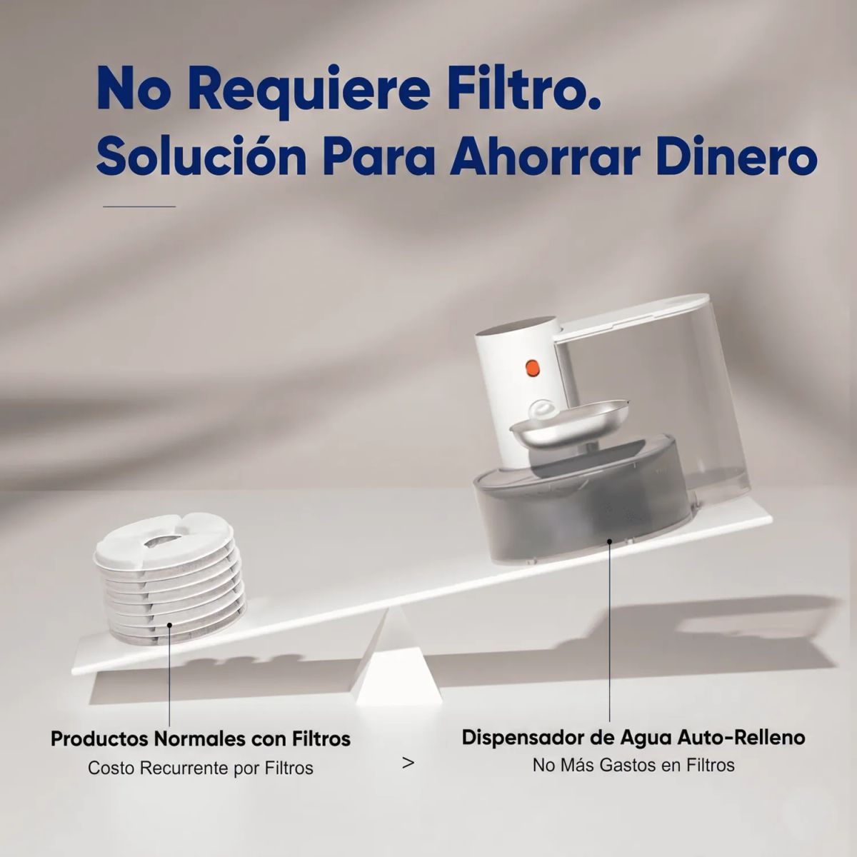 TY - Fuente De Agua Automática Inteligente Para Mascotas 3.5L Inalámbrica Con Doble Tanque