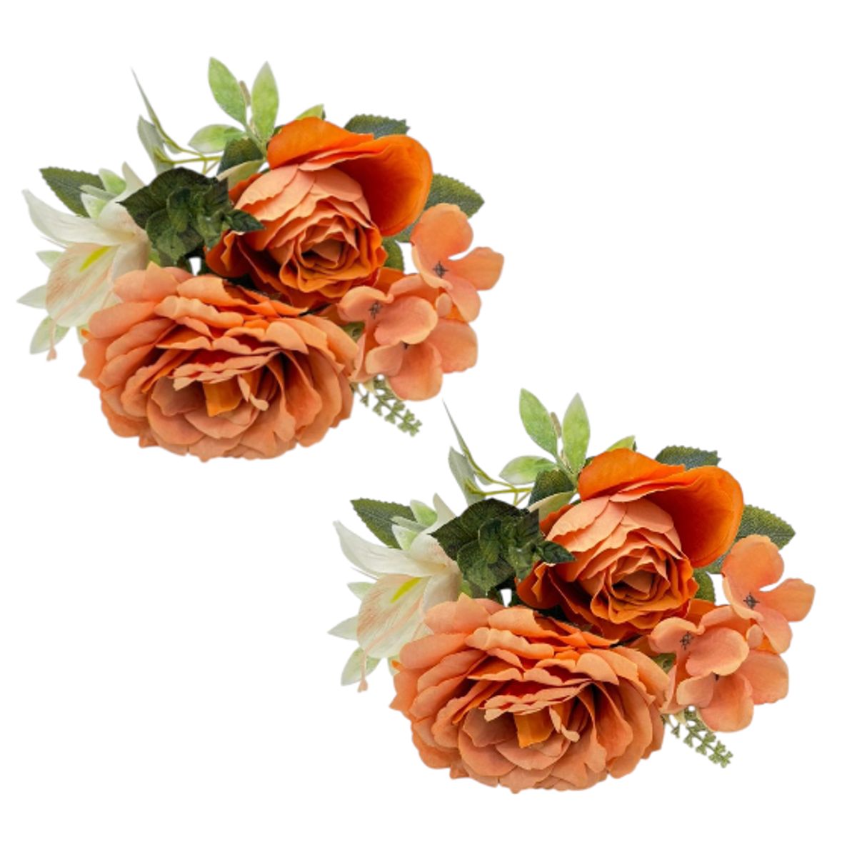 GENERICO - Set X2 Bouquets De Rosas Con Lirio