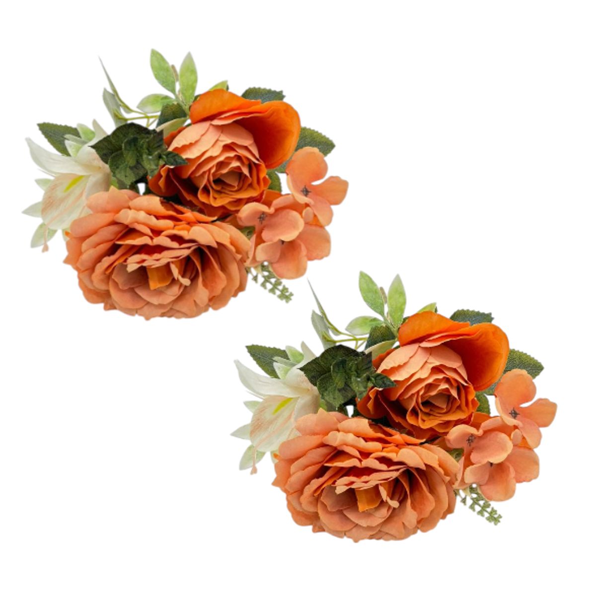 GENERICO - Set X2 Bouquets De Rosas Con Lirio