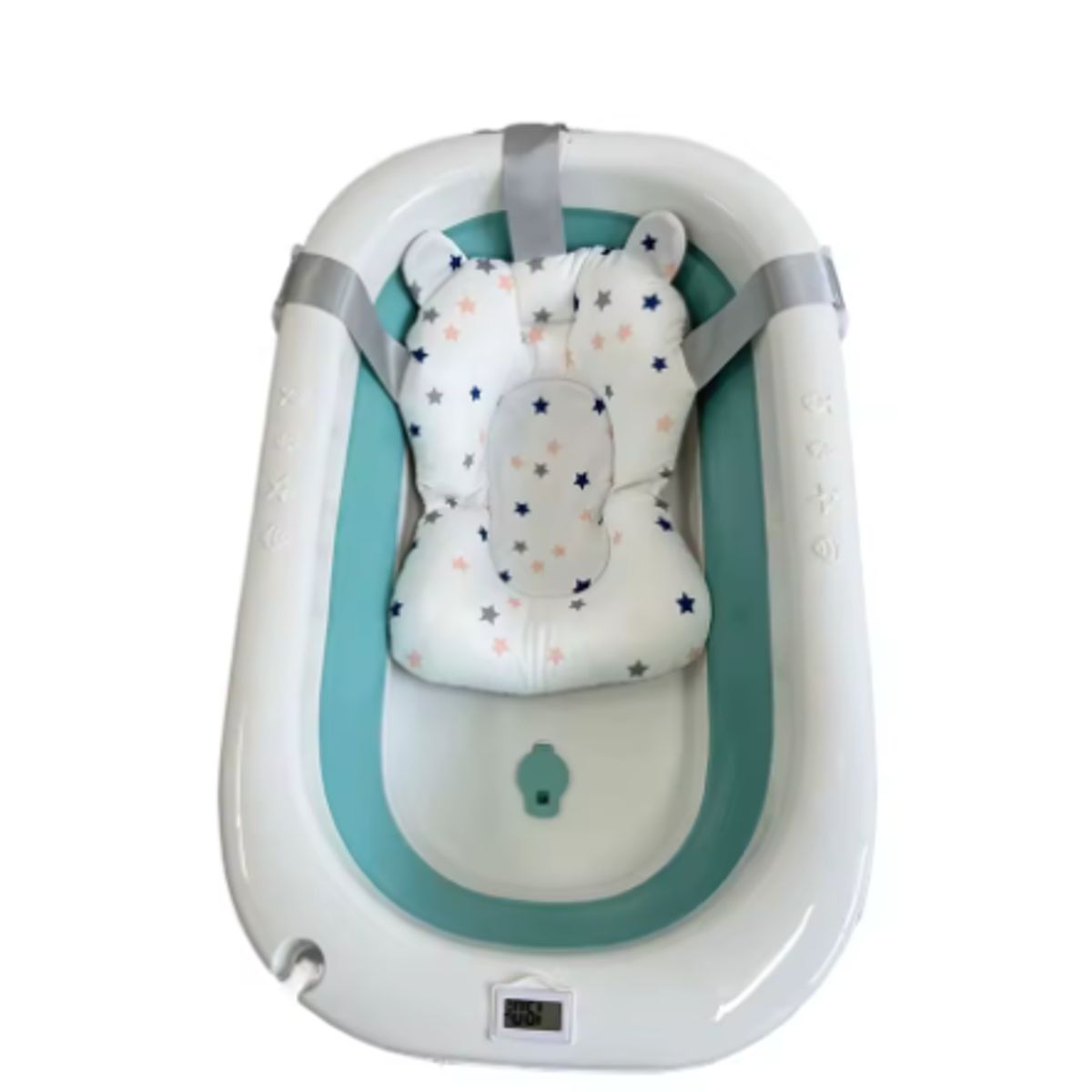 GENERICO - Bañera Plegable Con Soporte Para Bebés Y Control De Temperatura - Verde