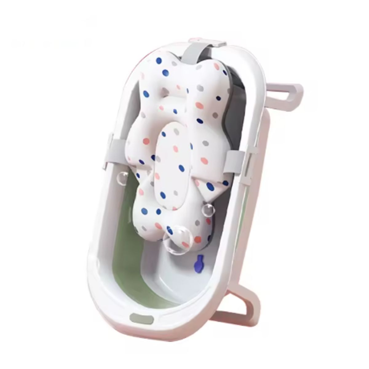 GENERICO - Bañera Plegable Con Soporte Para Bebés Y Control De Temperatura - Verde