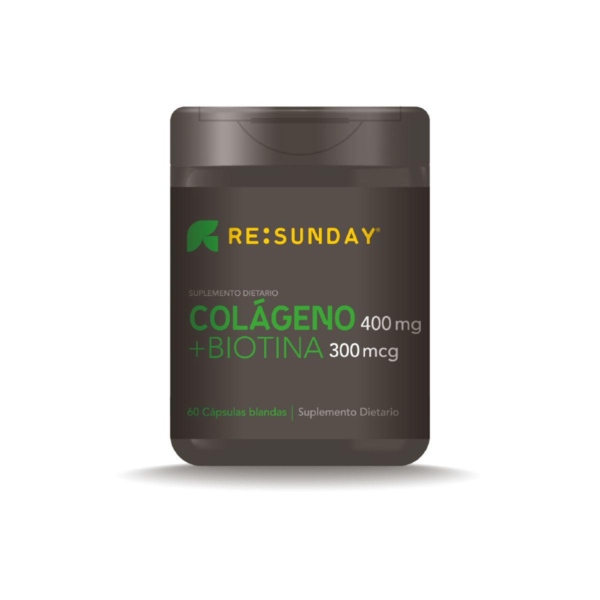 RESUNDAY - COLAGENO 400 MG + BIOTINA 300 MCG FRASCO 60 CAPSULAS BLANDAS RESUNDAY