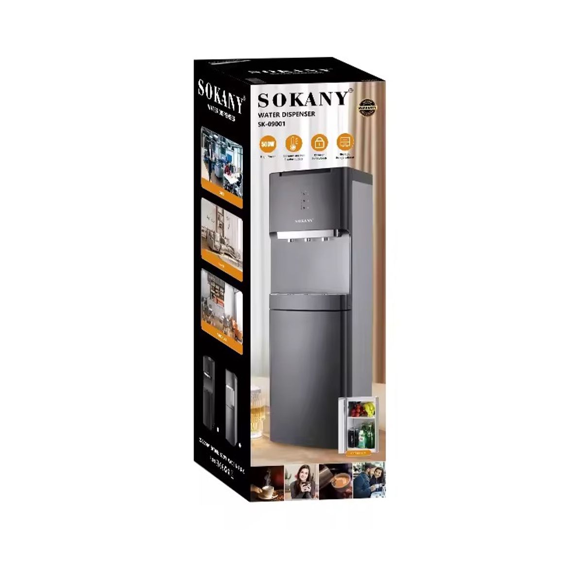 SOKANY - Dispensador De Agua Con Nevera 3 Temperaturas Sokany
