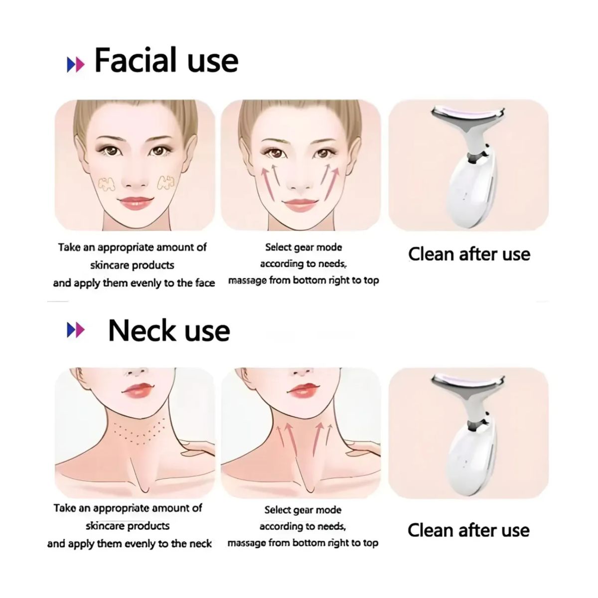 AFM - Maquina Lifting Facial Luz Led 3 Colores Con Terapia Térmica