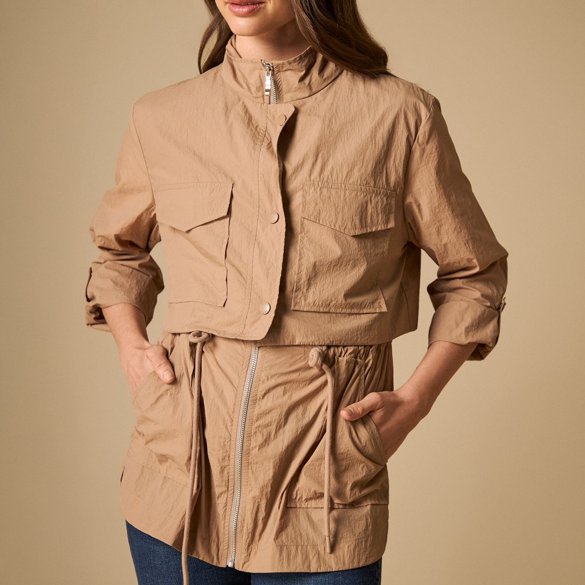 ESPRIT - Esprit Chaqueta tipo trench para Dama liviana y versátil
