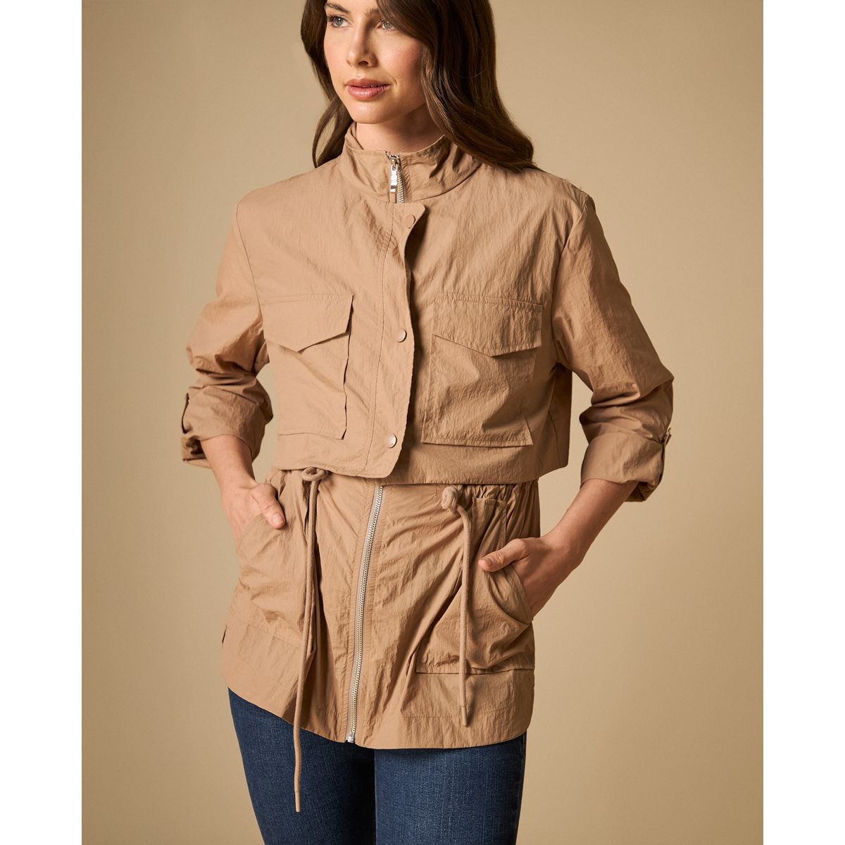 ESPRIT - Esprit Chaqueta tipo trench para Dama liviana y versátil