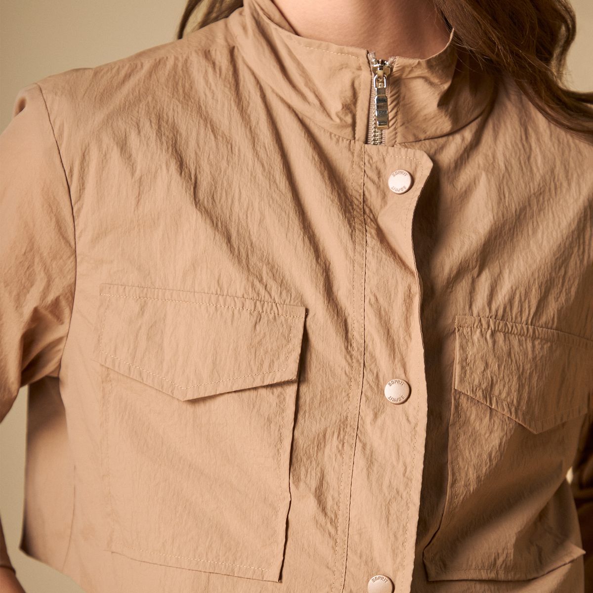 ESPRIT - Esprit Chaqueta tipo trench para Dama liviana y versátil